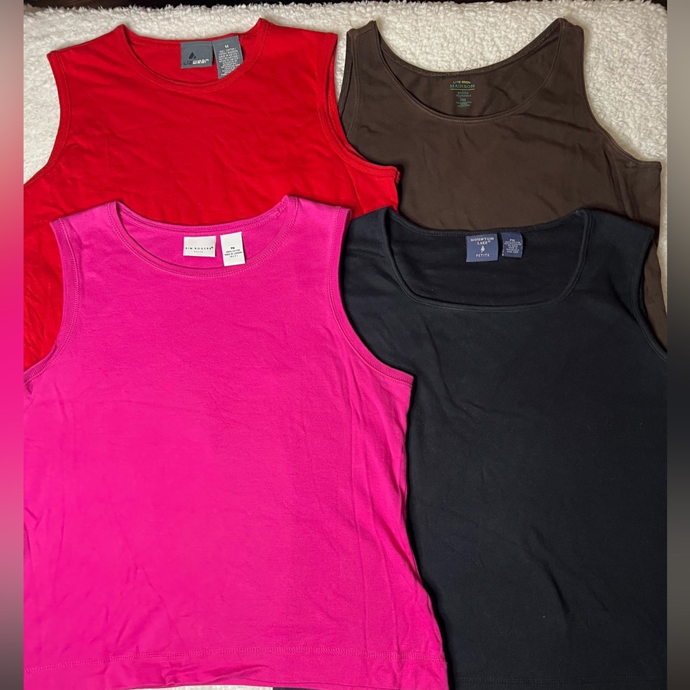 4 Tank top Bundle, Various Brands, All Medium & PT Medium